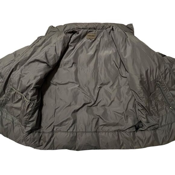 Brandon Thomas Men’s  Goose Down Puffer Hooded Jacket Grey L Gorpcore Outdoors - Picture 2 of 9